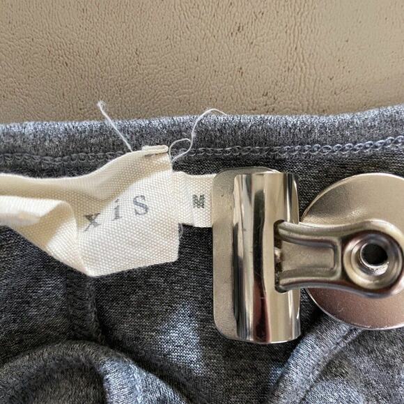 Ninexis Dress Womens Medium Gray Ragland Short Sleeve Ruffled Asymmetrical Hem - Picture 3 of 14